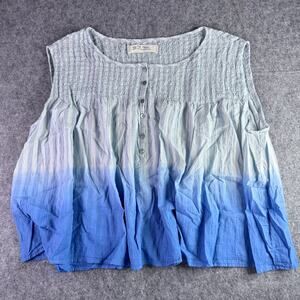 We The Free Women's M Little Bit of Something Ombre V-Neck Blouse